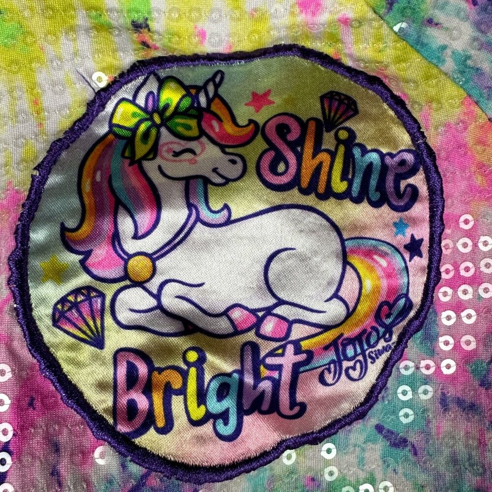 Nickelodeon Unicorn Shine Bright Jacket For Girls - Size M (7/8) Sequin Design